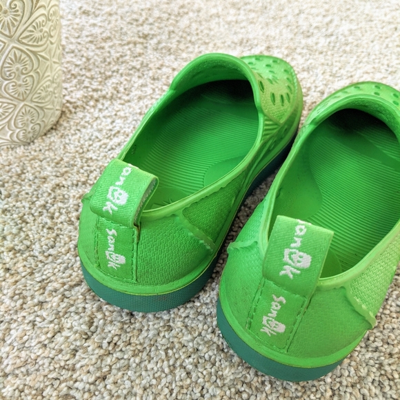 Kids Green Sanuk Lil Walker Water Slip on shoes - Picture 3 of 5